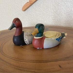 Set of 2 Avon collector series ducks canvasback and mallard figurines